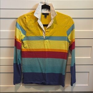 J. Crew Yellow and White Shirt